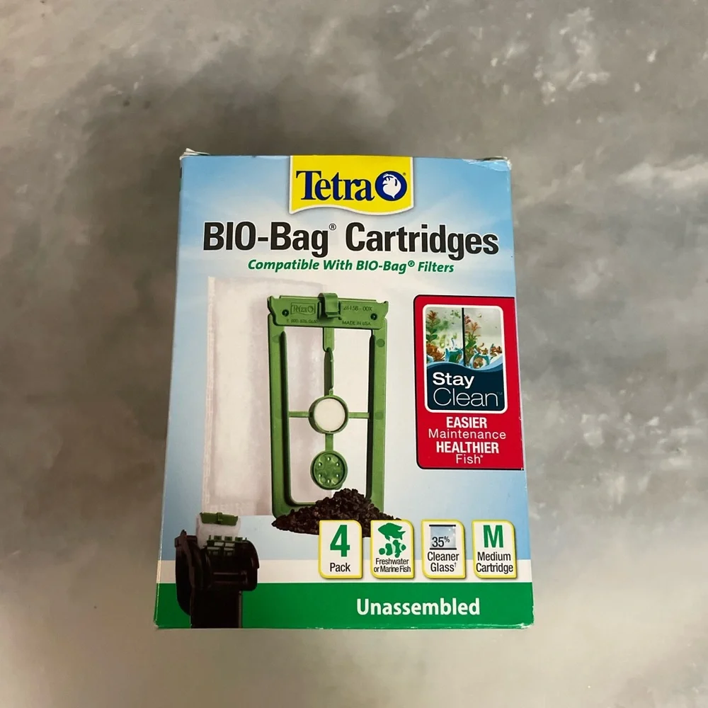 Tetra Bio-Bag Cartridges W/StayClean for Whisper IQ Power Filter/Interna/Externa