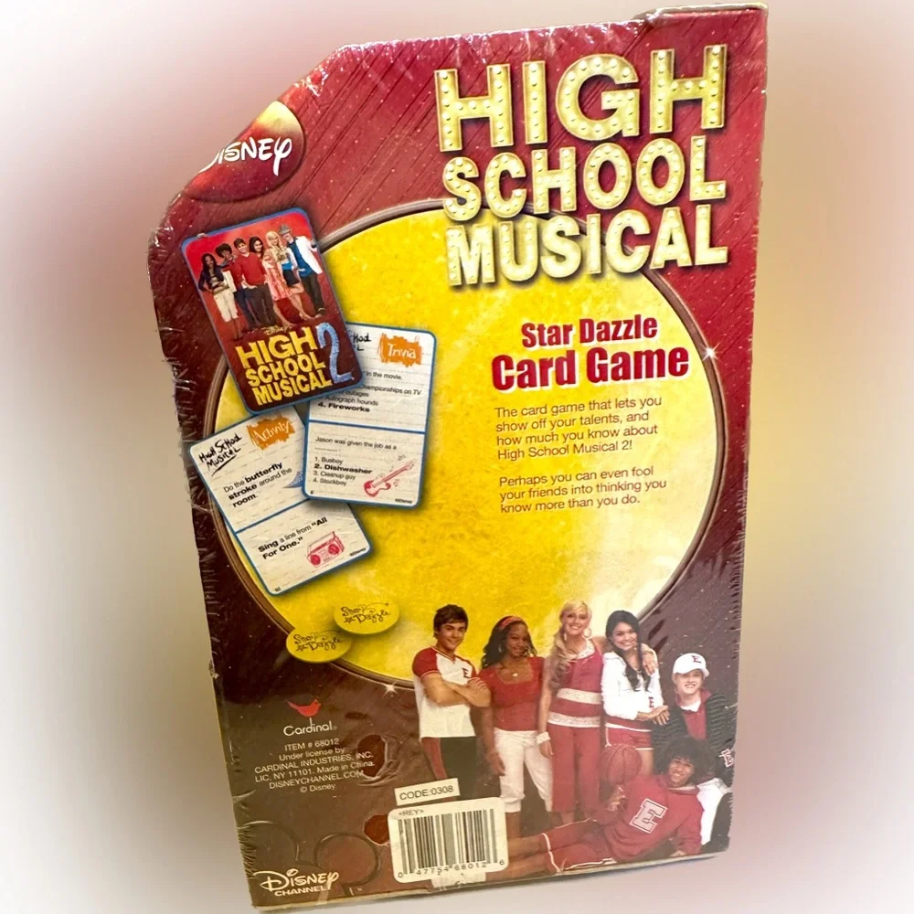 VTG HIGH SCHOOL MUSICAL STAR DAZZLE CARD GAME DISNEY SEALED ZIP CASE ZAC EFRON