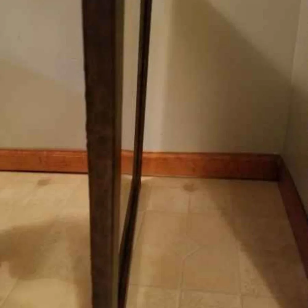 Vtg Beer Mirrored Sign Leather Frame