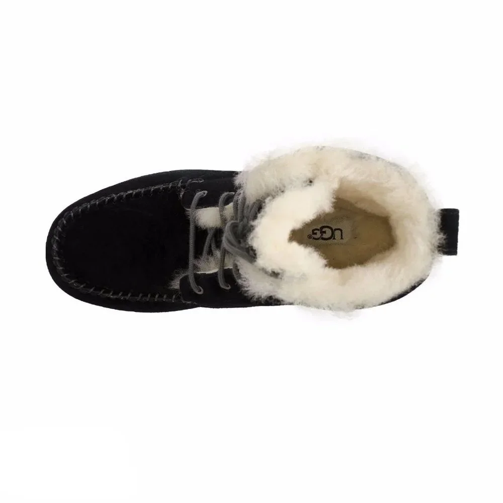 NEW UGG Women Chickaree Black Lace Up Water Resistant Fully Lined Boot