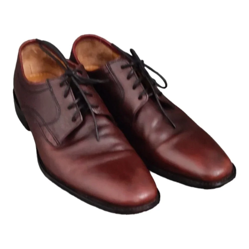 Johnston & Murphy men's Dress leather shoes Vero cuoio lace up leather sole 10M