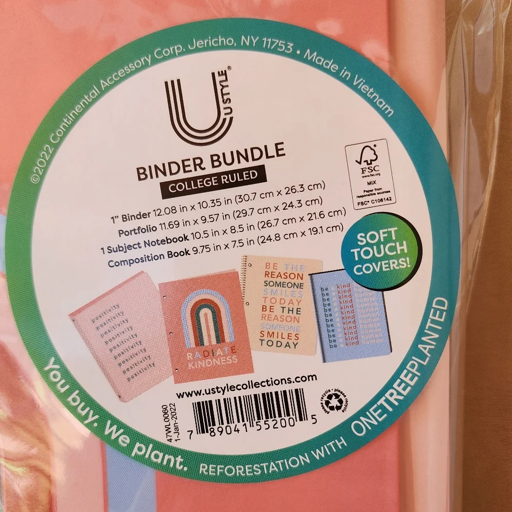 Pink binder bundle
