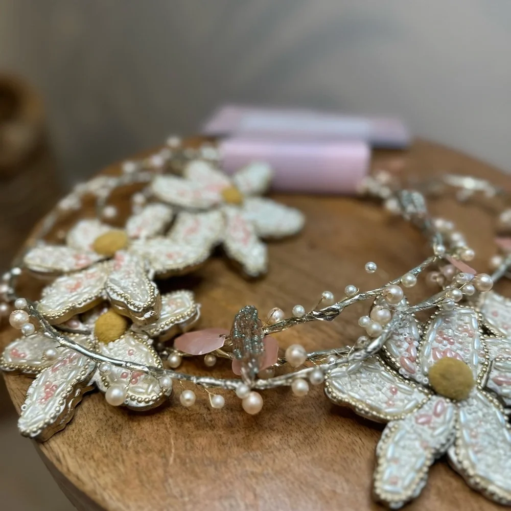 Cupcakes & Cashmere floral Spring Easter Valentine’s Day bead bling garland