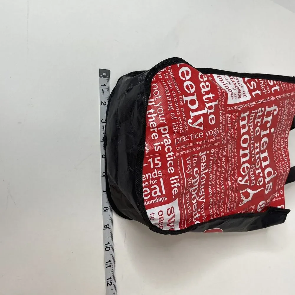 Lululemon Tote Bag, Red/black, Small, ~11”x9”x4”, Reusable Shopping Bag