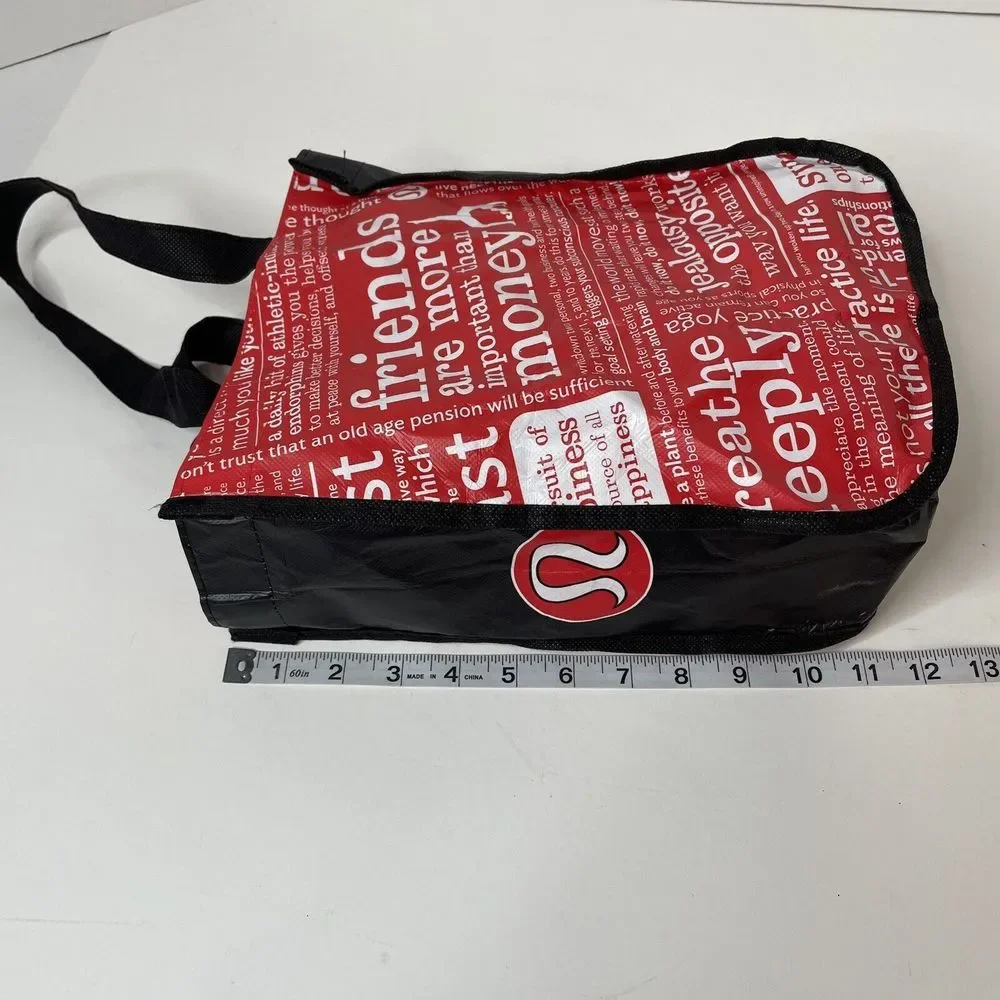 Lululemon Tote Bag, Red/black, Small, ~11”x9”x4”, Reusable Shopping Bag