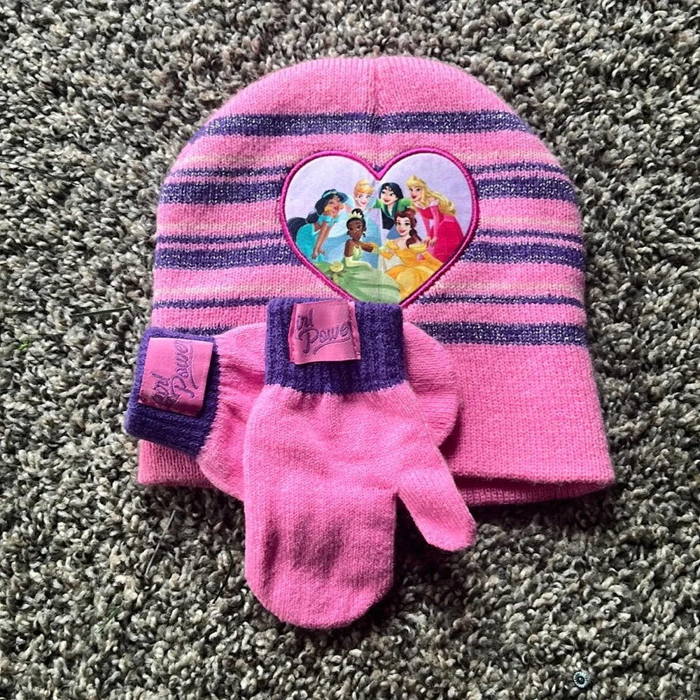 Girls skully and mitten set