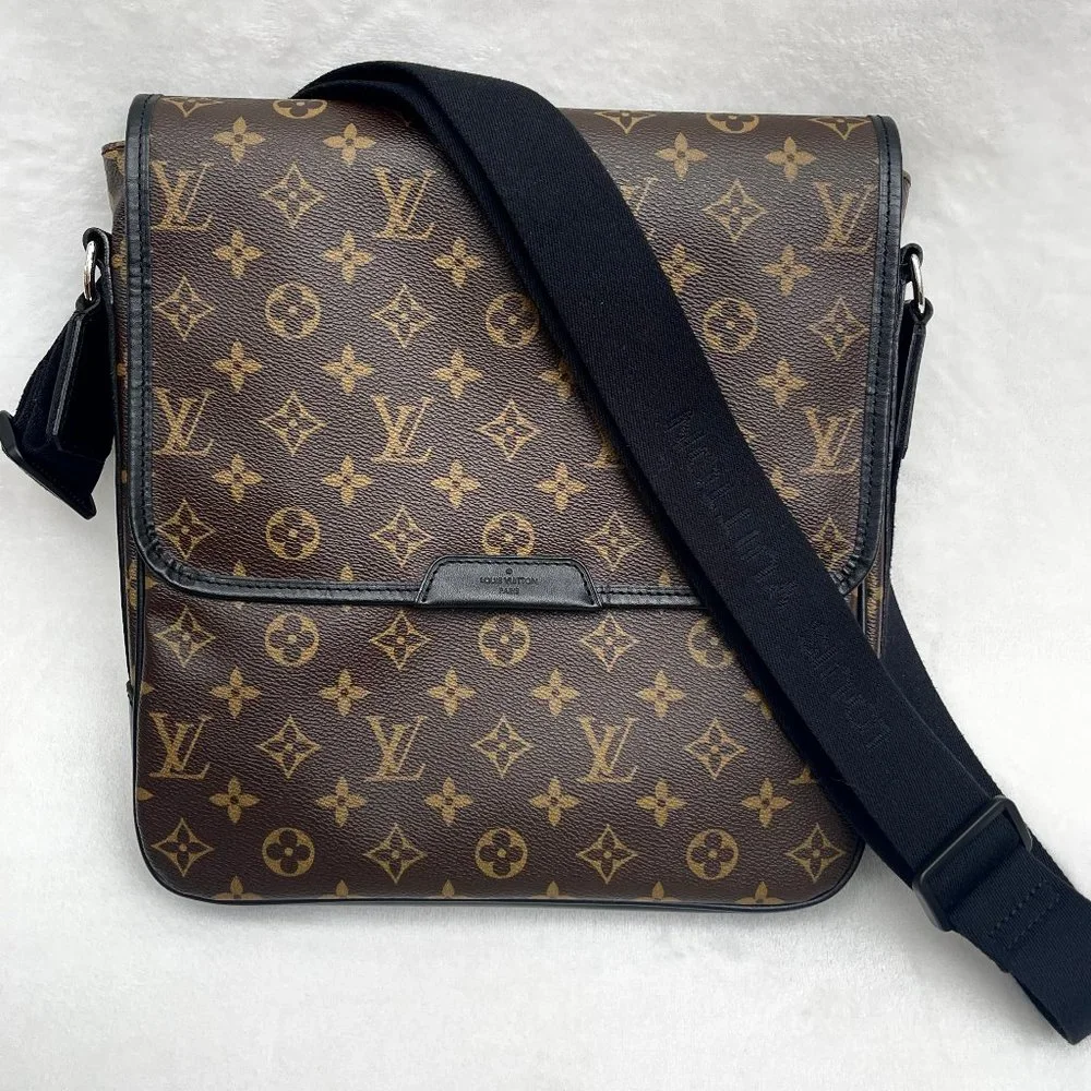 New Auc Louis Vuitton Monogram Macassar Canvas Bass MM Messenger/crossbody Bag