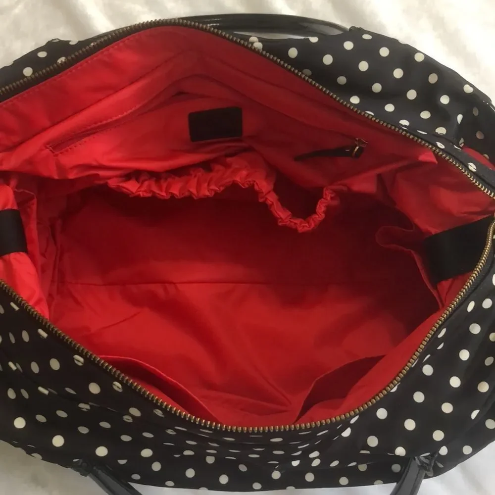 Kate Spade Nylon Polka Dot Diaper Bag with Changing Pad