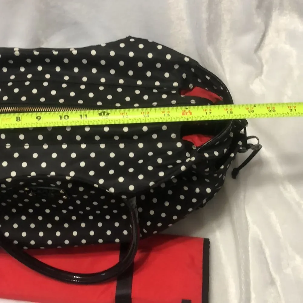 Kate Spade Nylon Polka Dot Diaper Bag with Changing Pad