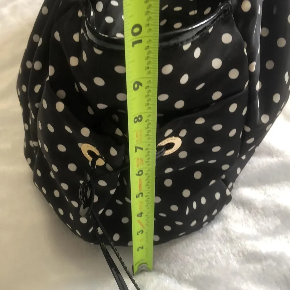 Kate Spade Nylon Polka Dot Diaper Bag with Changing Pad