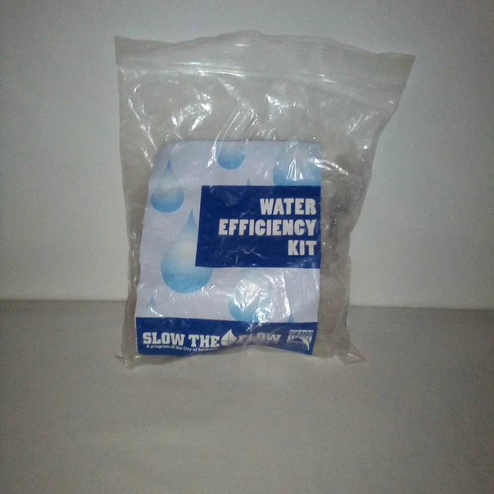 Showerhead, Dual Spray Kitchen Aerator and Plumber's Tape: Water Efficiency Kit