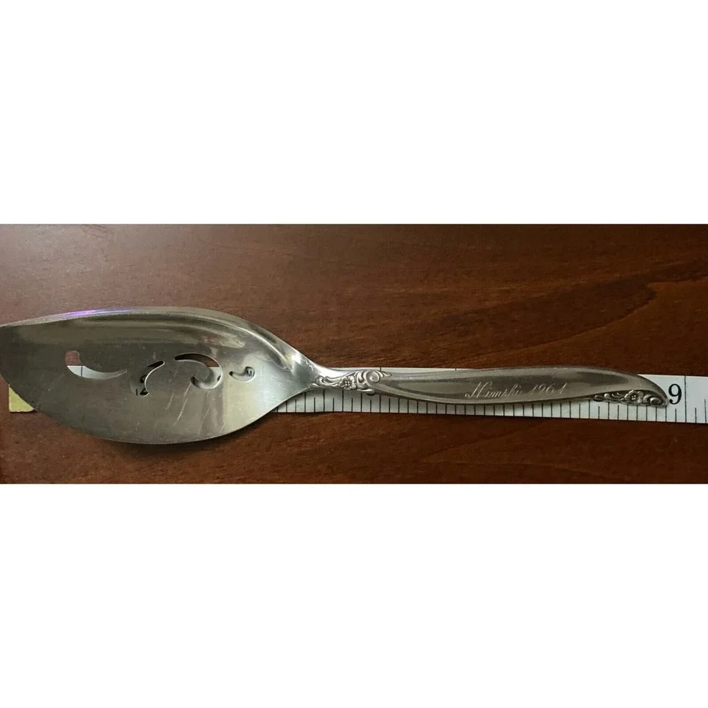 Wm Rogers Bros LEILANI 1847 Silverplate Pie Cake Server Monogram Vintage