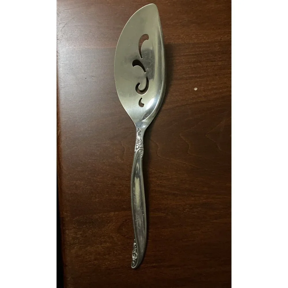 Wm Rogers Bros LEILANI 1847 Silverplate Pie Cake Server Monogram Vintage