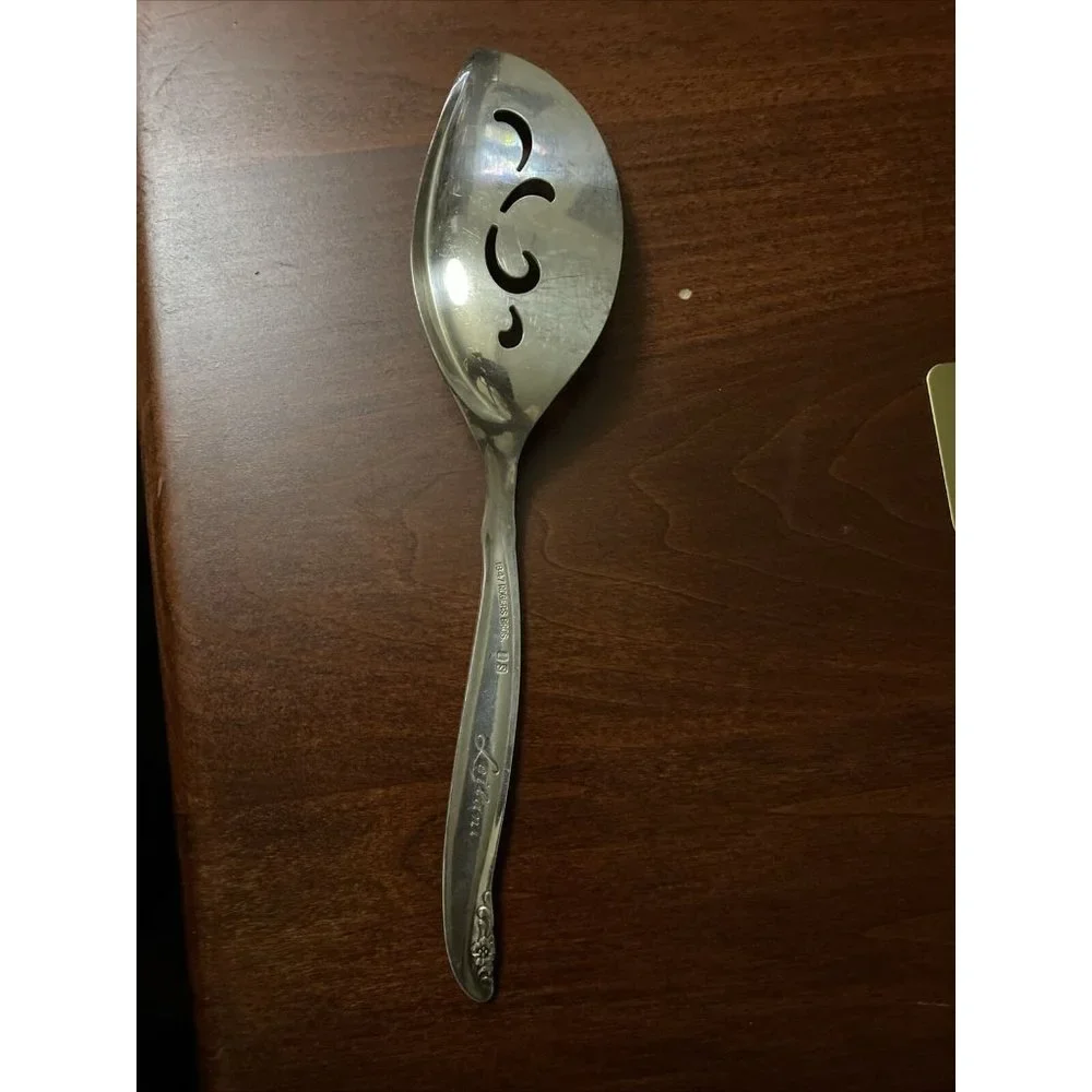 Wm Rogers Bros LEILANI 1847 Silverplate Pie Cake Server Monogram Vintage
