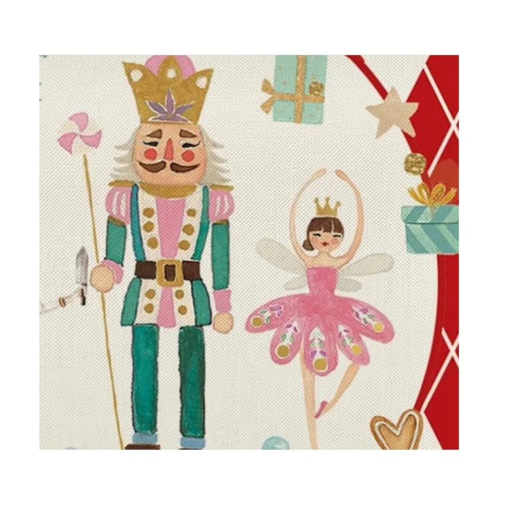 Nutcracker Table Runner Christmas Decor Red Decorative Cloth Holiday Decoration
