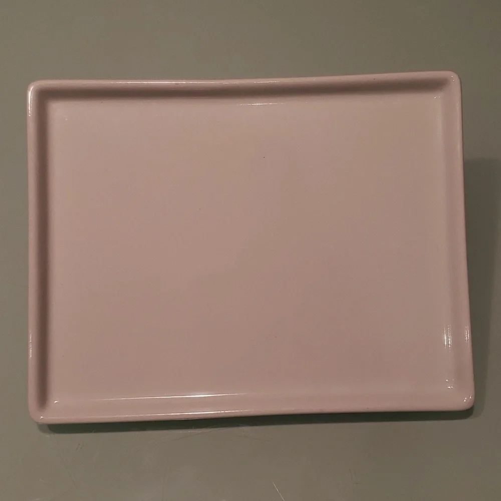 Crate&Barrel White Rectangle Plate
