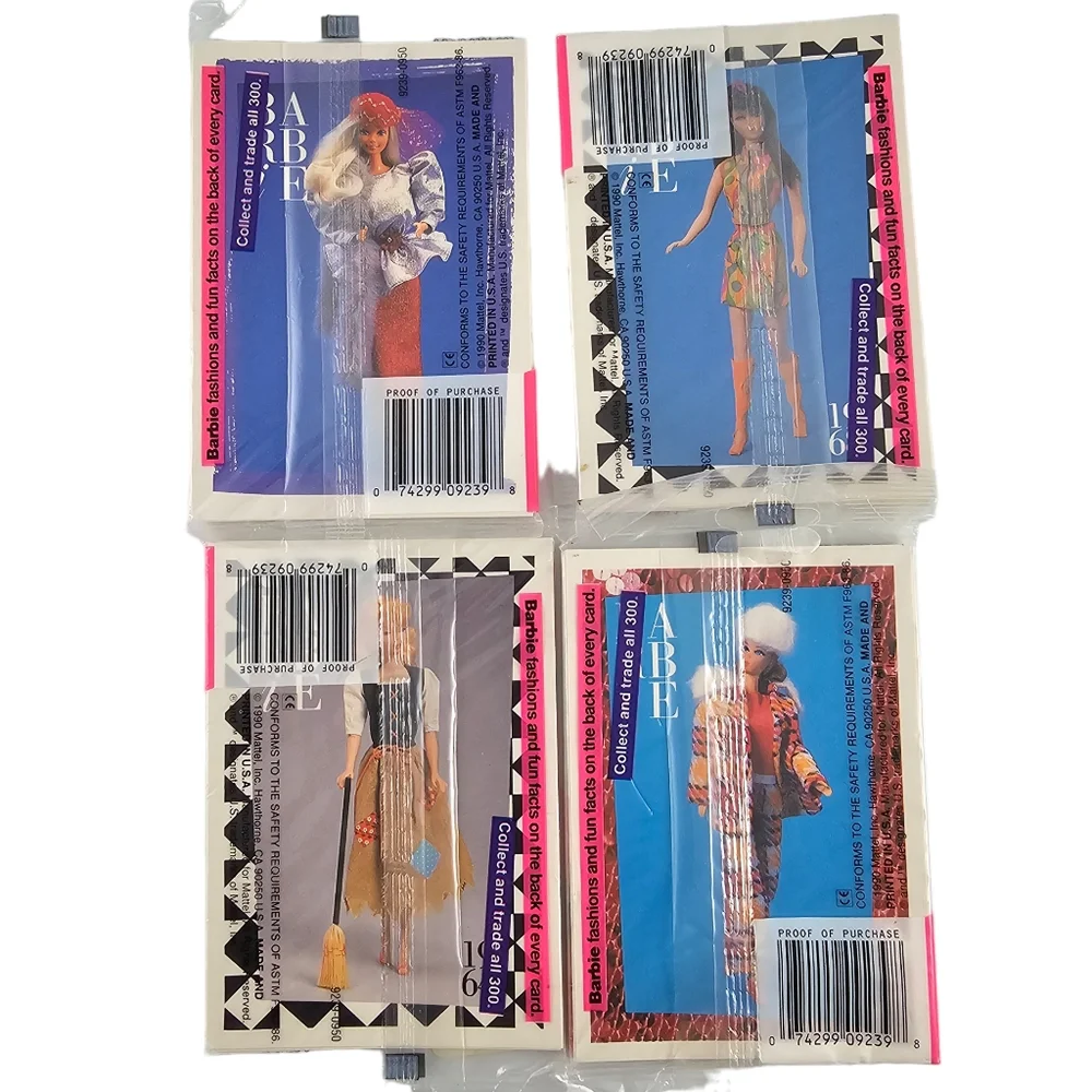 NWT Vintage 90's Barbie Trading Cards Lot of 4 10 packs Fashion Special Edition