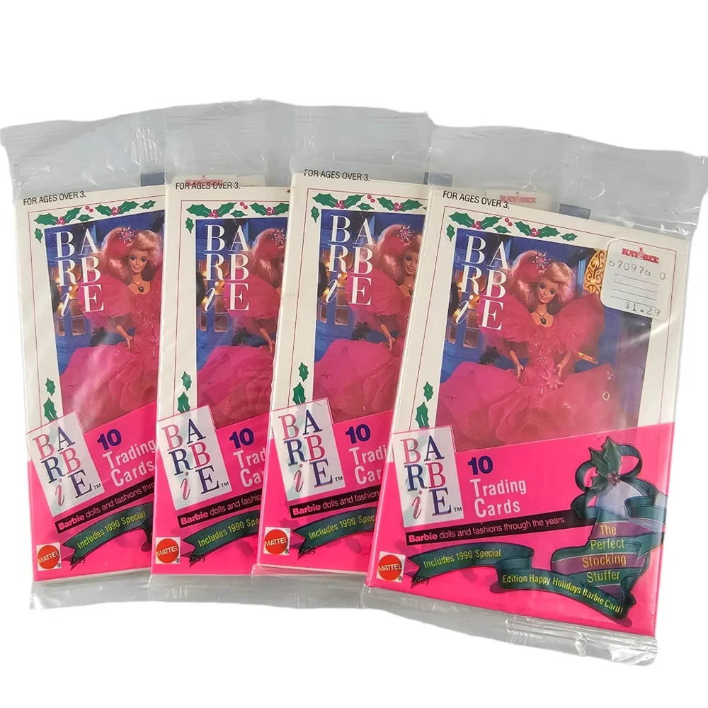 NWT Vintage 90's Barbie Trading Cards Lot of 4 10 packs Fashion Special Edition