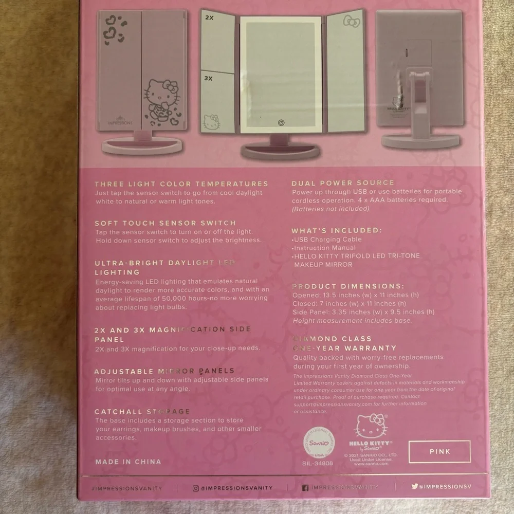 Sanrio makeup pink impressions