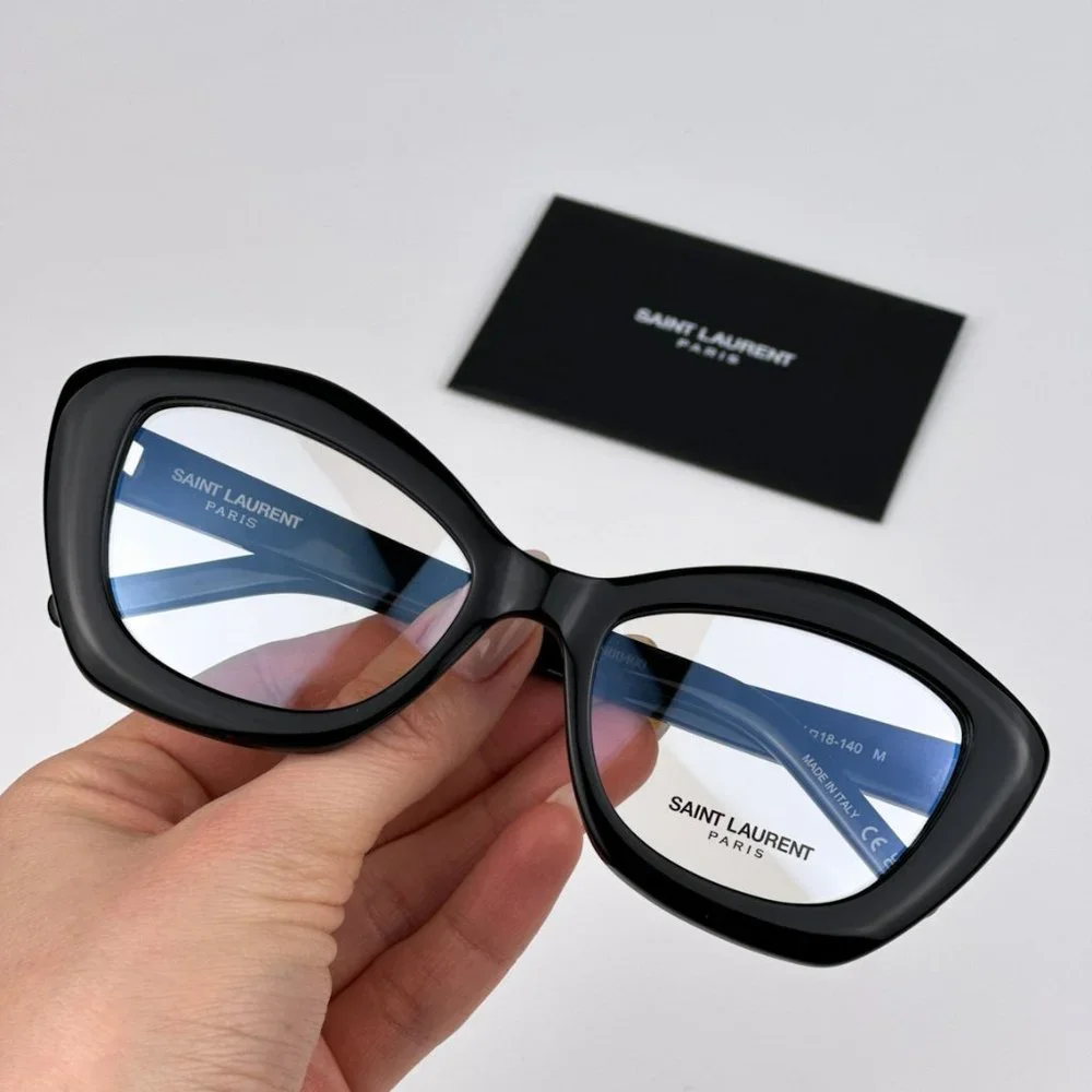Saint Laurent SL68 OPT 001 BRAND NEW Eyeglasses Black Cat Eye Women