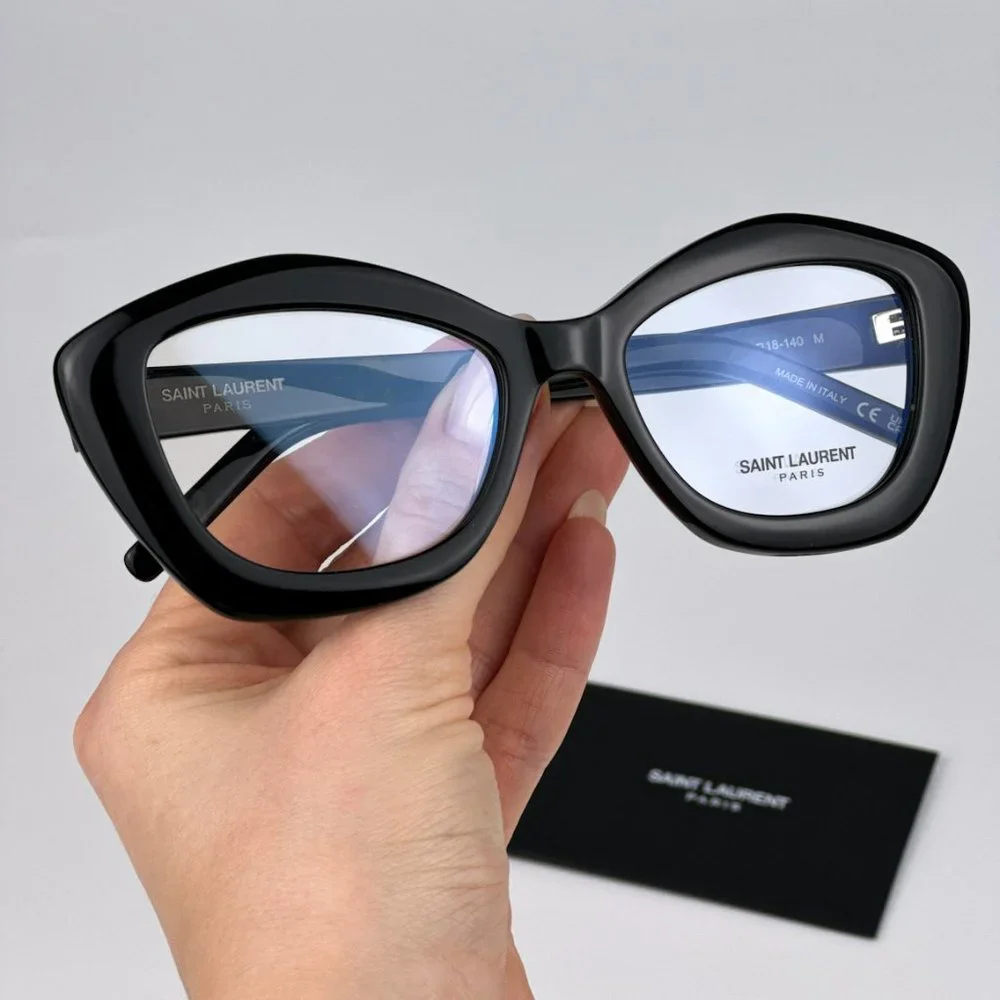 Saint Laurent SL68 OPT 001 BRAND NEW Eyeglasses Black Cat Eye Women