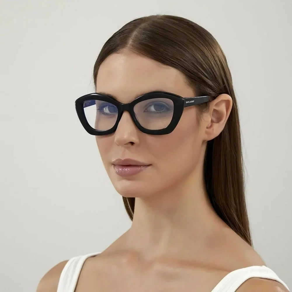 Saint Laurent SL68 OPT 001 BRAND NEW Eyeglasses Black Cat Eye Women