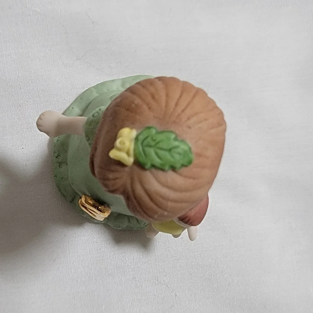 Vintage Growing Up Birthday Girl 3rd Green Dress 1982 Figurine Cake Top Enesco