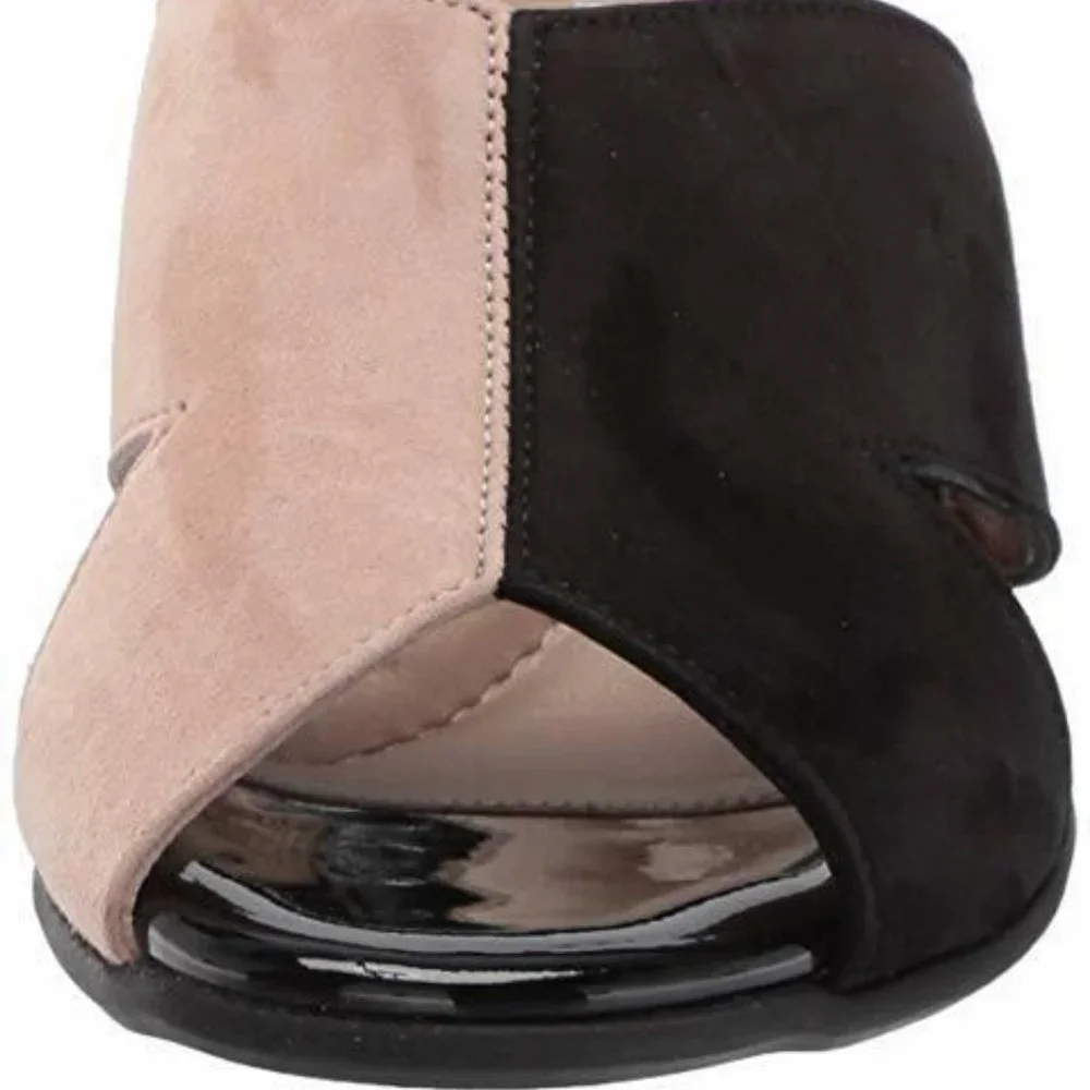 Beautifeel $345 Aurore Blush Black Combo Slide Euro Sz 42 NIB
