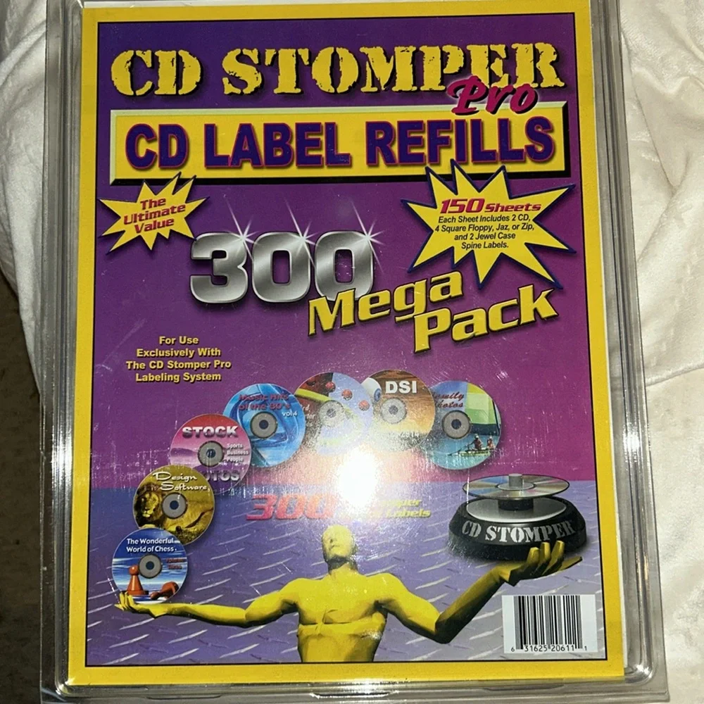 CD Stomper Pro CD Label refills. New in package. 300 count.