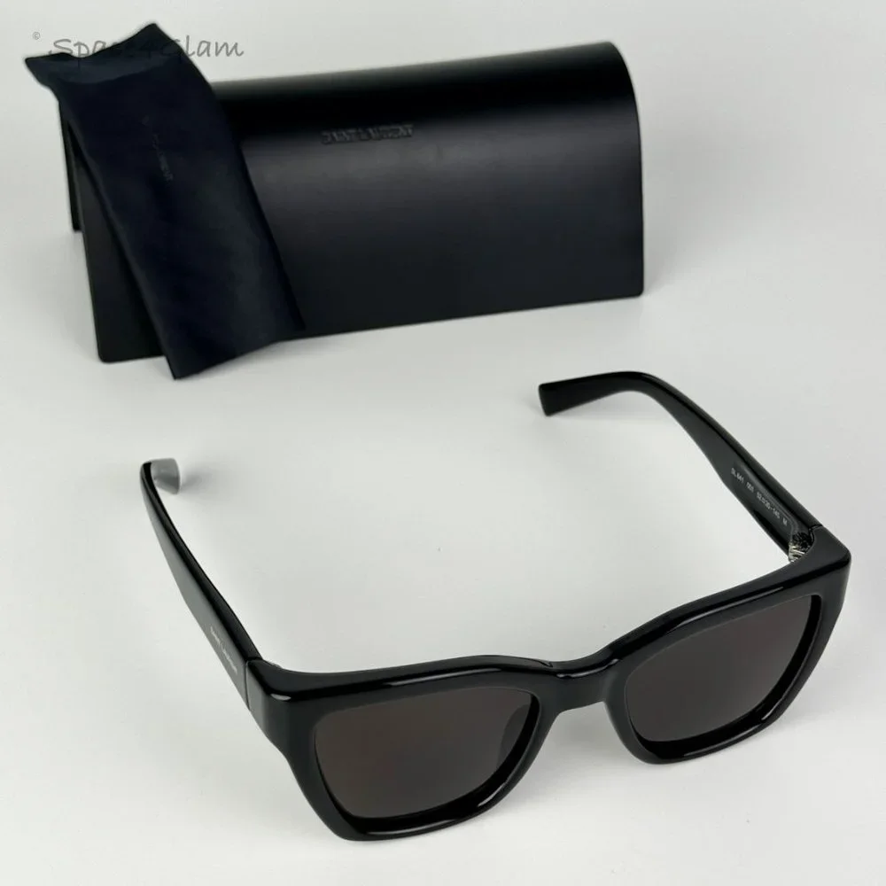 BRAND NEW Saint Laurent SL641 001 Black Cat Eye Unisex Sunglasses