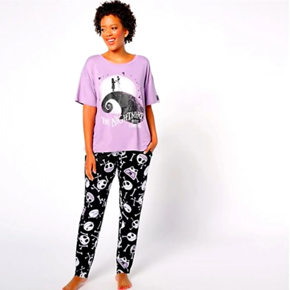 Disney's Nightmare Before Christmas Pajama Set size L Used Excellent condition