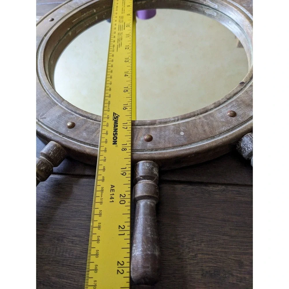 RH Restoration Hardware Rustic Ship Wheel Mirror Baby & Child * READ