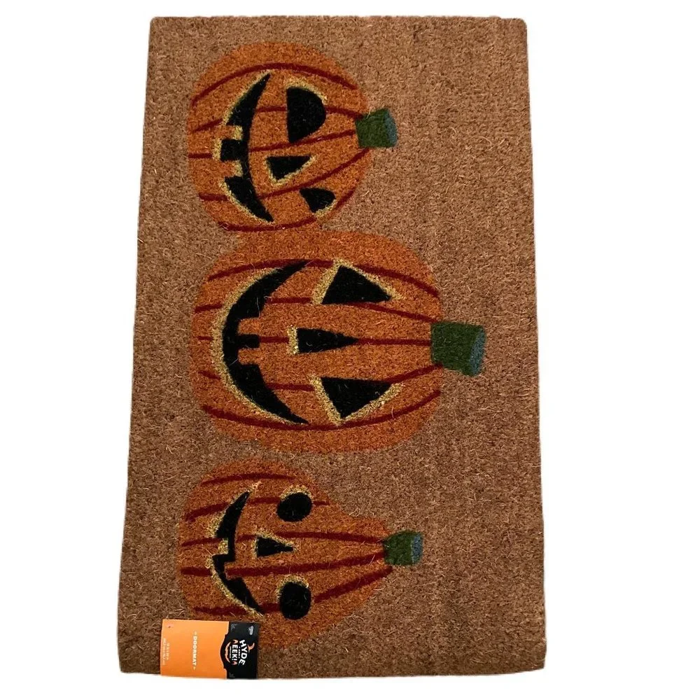 Hide and Eek Boutique Jack o Lantern Door Mat 18x30