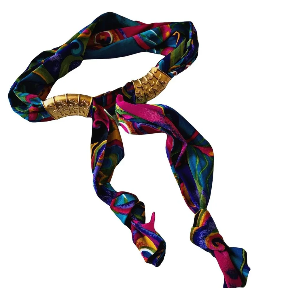 Vintage Chunky Hardware Neck Tie/Scarf