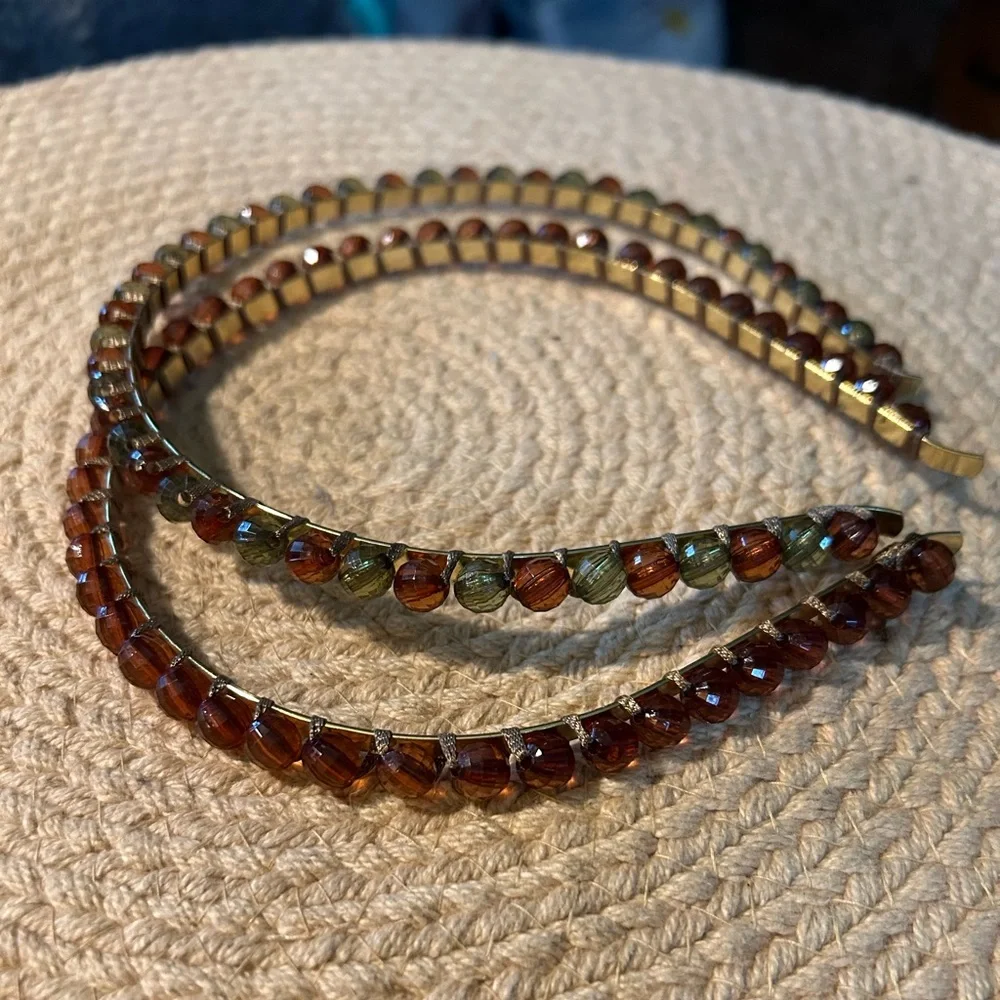 Pair of Vintage Crystal Headbands