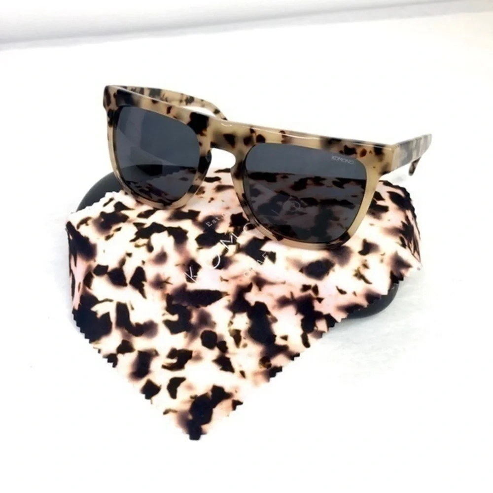 KOMONO Bennet Ivory Demi Sunglasses NEW tan Brown tortoise