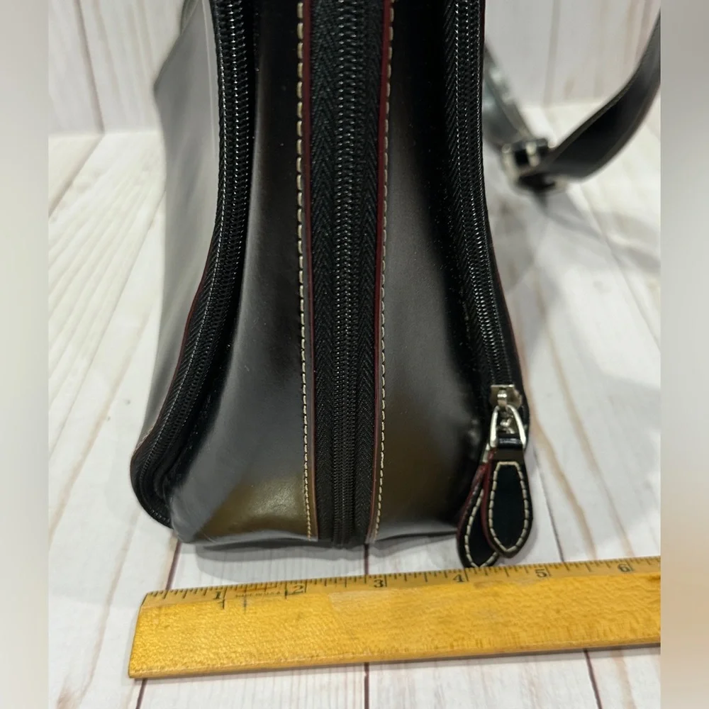Samsonite Messenger Shoulder Bag Briefcase Black Multi Pockets Executive