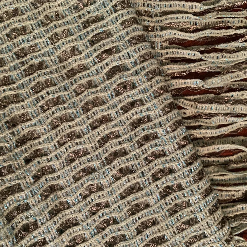 Crochet Style Table Scarf w/Fringe