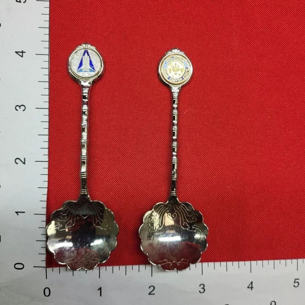 VTG Collector Silver Plated Florida & Arizona Souvenir Spoons Lot of 2
