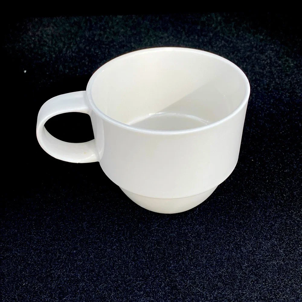 Crate&Barrel Set of 3 Crate and Barrel Stacking Mugs Coffee Cup White 14 oz