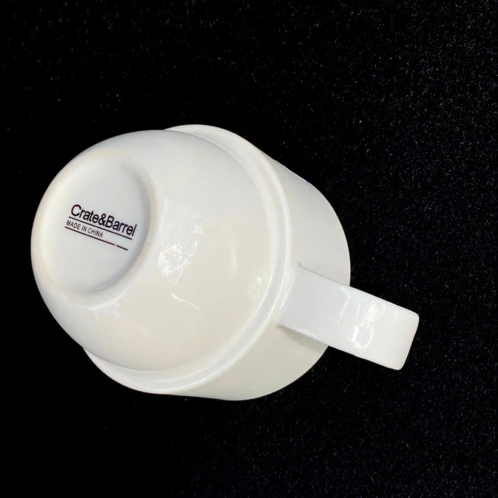 Crate&Barrel Set of 3 Crate and Barrel Stacking Mugs Coffee Cup White 14 oz