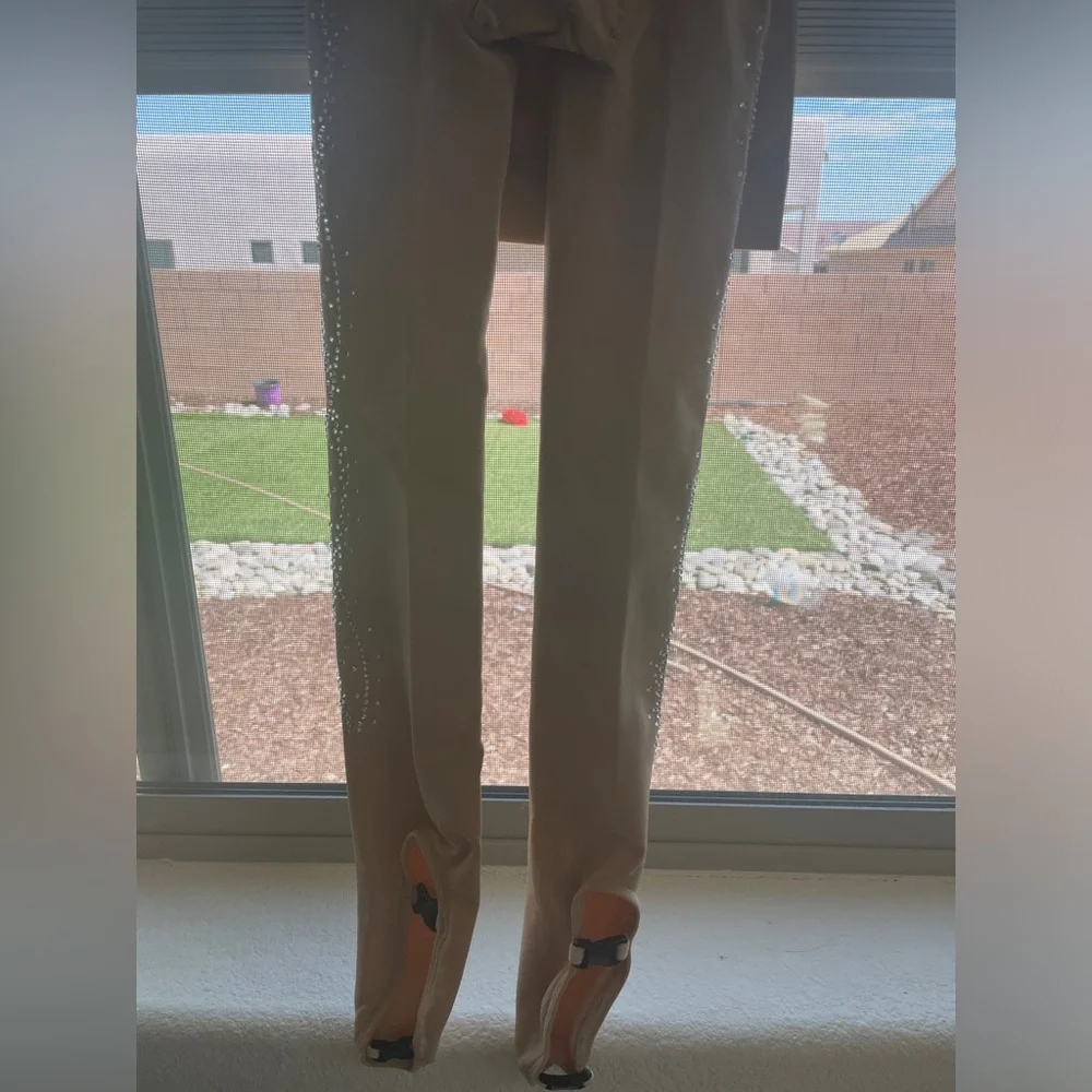 New Figure Skating Tan Over The Boot Tights / 130CM