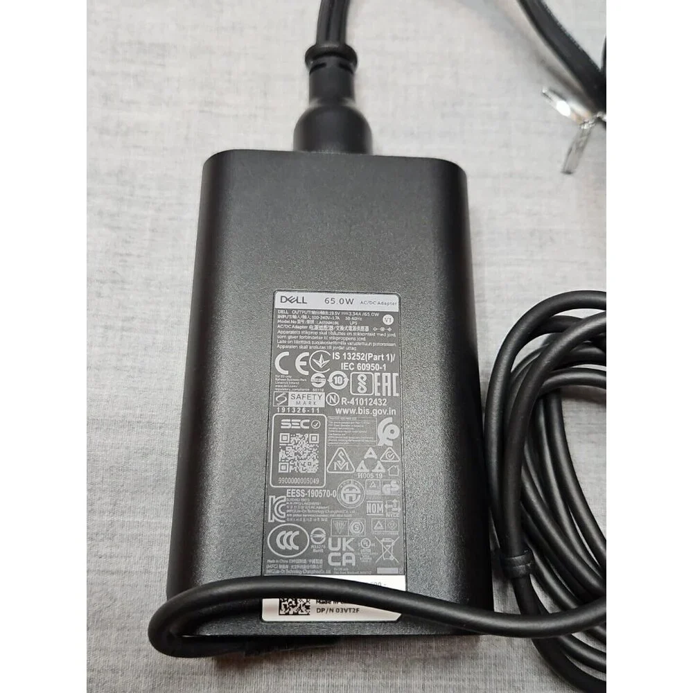 Dell Latitude 7290 Laptop Replacement AC/DC Adapter 65W LA65NM191