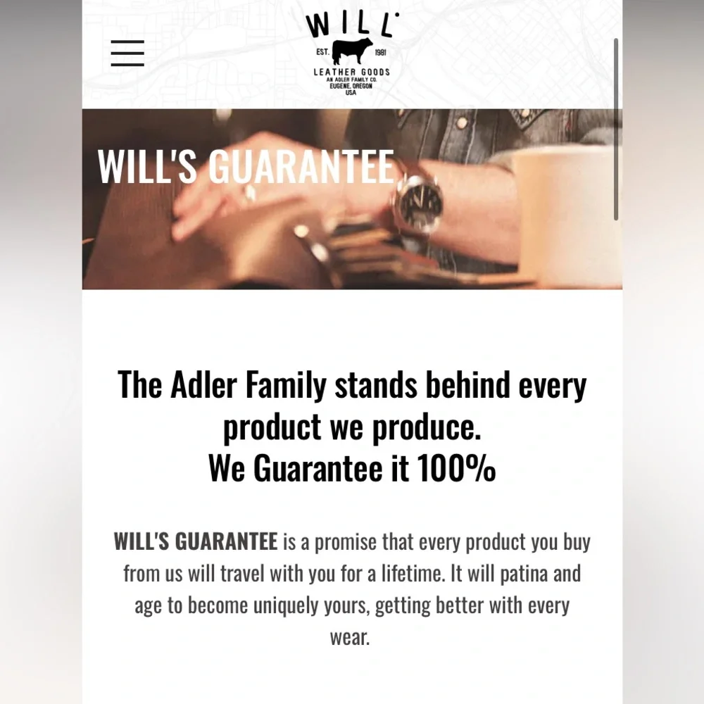 Will Leather Goods outstanding craftsmanship