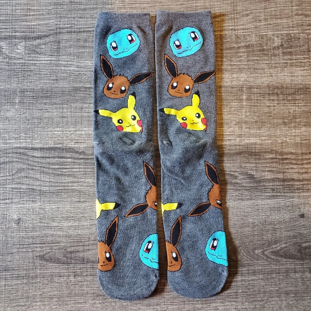 🍒🍒 Pokémon: Pikachu, Squirtel & Eevie Crew Socks