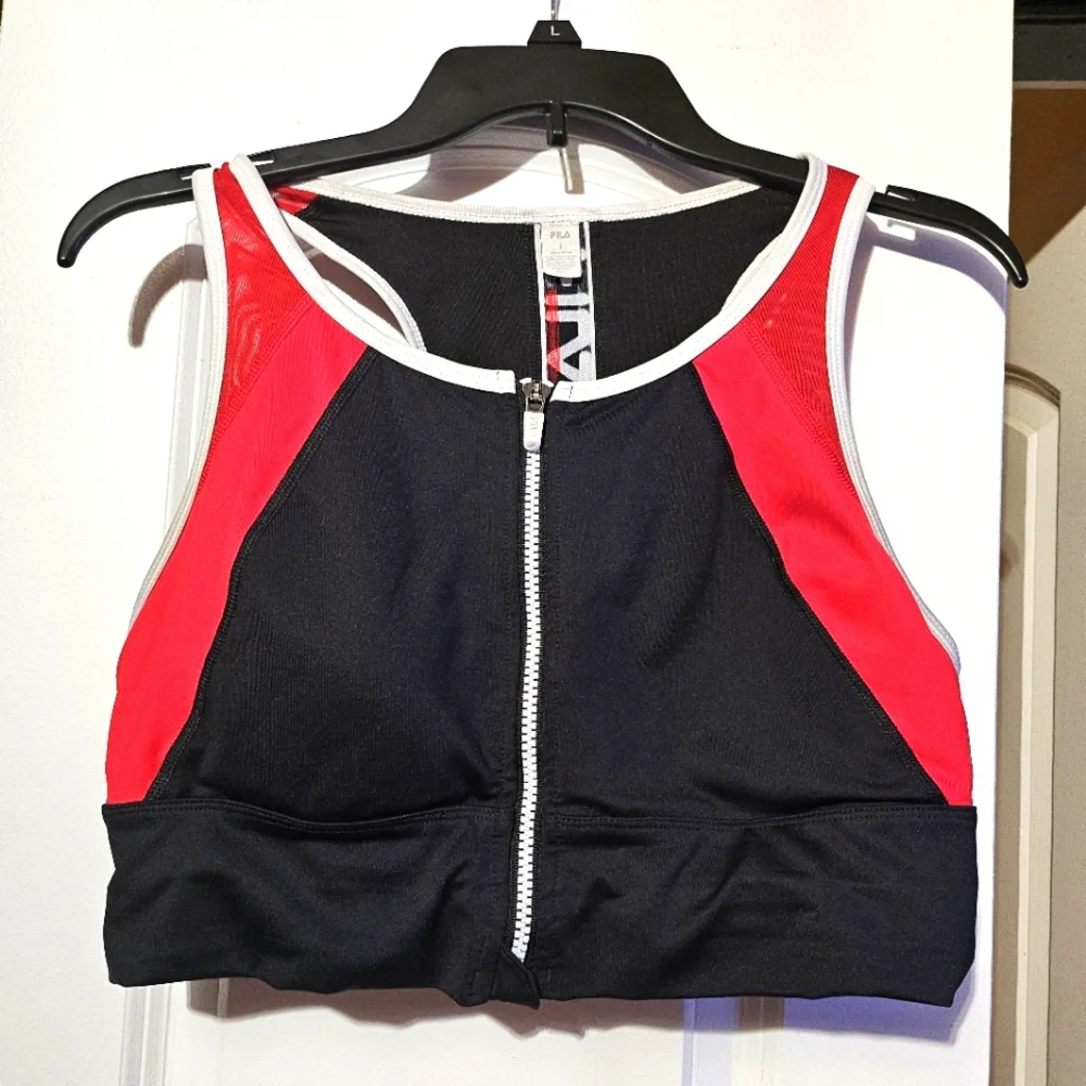Fila Sports Women's Zip-up Bralette Top