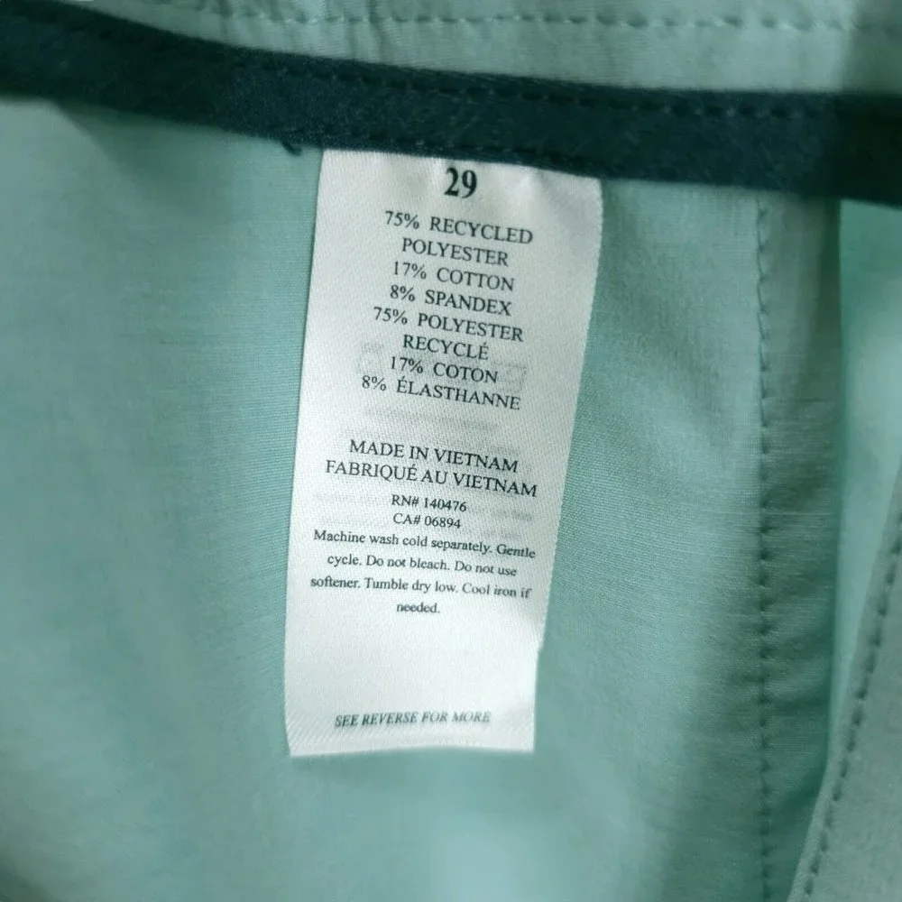 NWT FAHERTY All Day Casual Shorts SEAFOAM Pale Blue 8.5