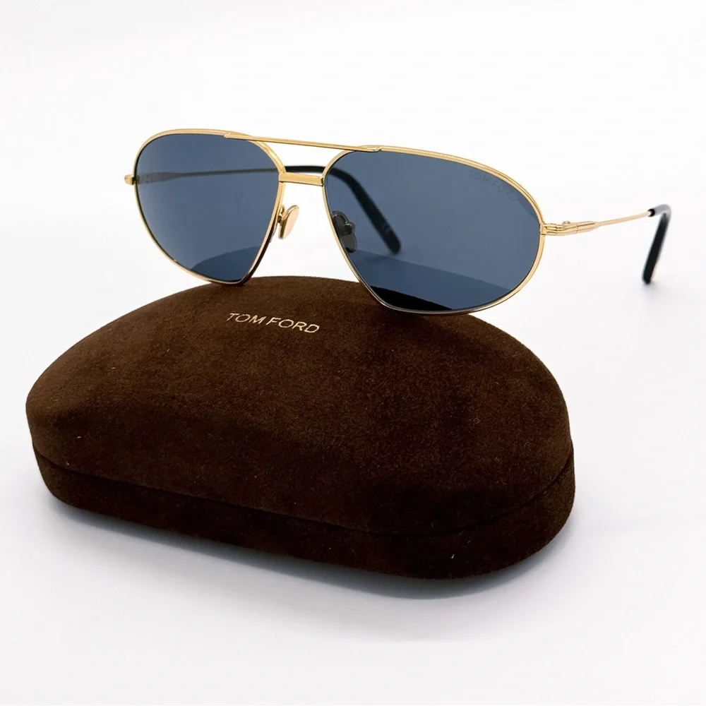 NEW TOM FORD BRADFORD TF771 30A UNISEX SUNGLASSES FT0771/S GOLD GREY EYEWEAR