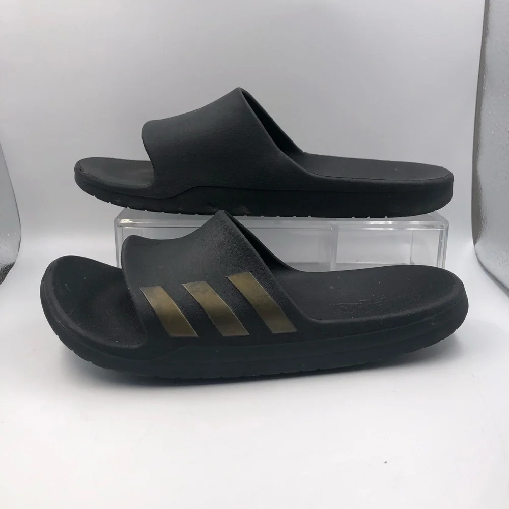 Adidas Black Rubber Recovery Sandals Men Sz 7, Women 9