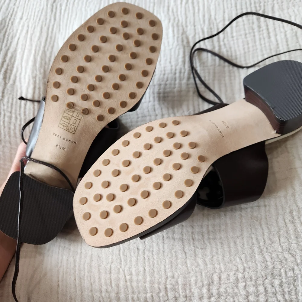 Tory Burch calfskin worn